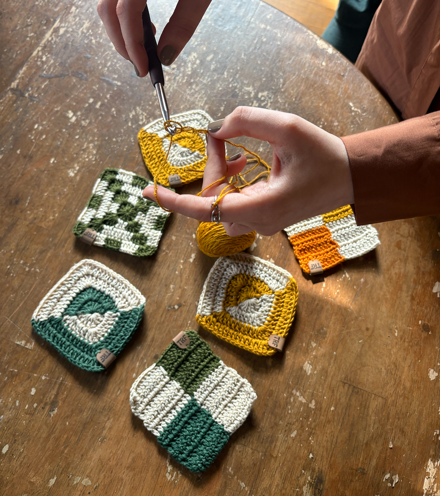 Porta Vasos Crochet x6